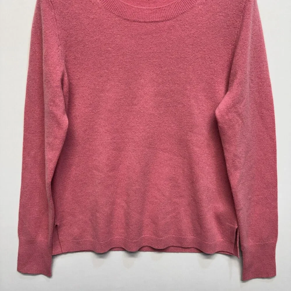 J. Crew Women 100% Cashmere Sweater Size Medium Pink C117 -25